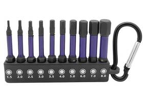 Gmd0575-lhm-uk Saipe 10pcs Metric Impact Hex Head Allen Wrench Drill Bit Set 1/4 Inch Shank M