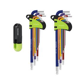 Td01118030-4 Saksiapro 19-piece Metric And Sae Hex Key Set With Ball End T Handle - Extra Long Arm A