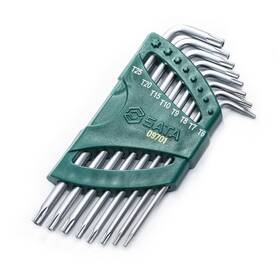Sata 891645132309 8-piece Tamperproof Long Arm Torx Key Set With Precision-formed Chamfere