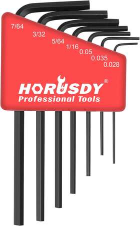 Sedy 313033466478 7-piece Mini Hex Key Sae Set Imperial L Shape Allen Wrench 0.028 0.035