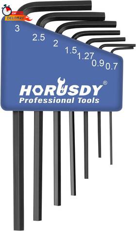 Sedy 445034069099 7-piece Mini Hex Key Metric Set L Shape Allen Wrench 0.7mm 0.9mm 1.27mm