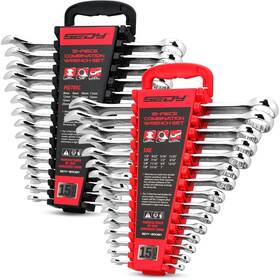 81061 Sedy 30-piece Combination Wrench Set - Open End With Polished Chrome