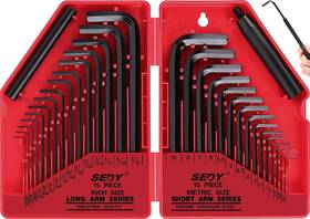 Sdy-94296 Sedy 32-piece Hex Key Wrench Set Metric And Sae Allen Wrenches 0.028-3/8 Inch Sdy-94296 Sedy 32-piece Hex Key Wrench Set Metric And Sae Allen Wrenches 0.028-3/8 Inch