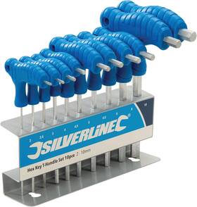 323710 Silverline - T-handle Hex Keys 10pcs 2-10mm