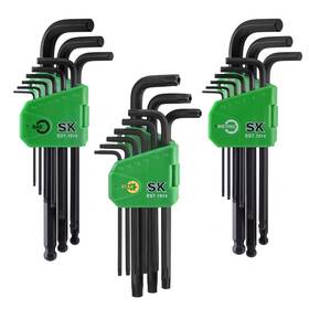 Sk 025141120653 27-piece Allen Wrench Set - Metric Sae Star Hex Keys L-shaped S2 Steel