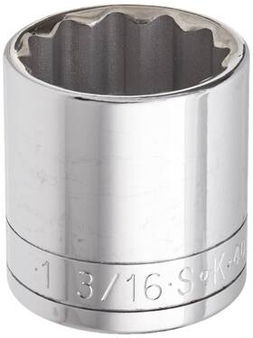 Skt40138 Sk Hand Tool 40138 Socket Chrome 1/2-inch Standard Drive 12 Point 1-3/16-inch