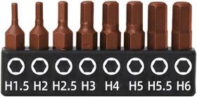 Skziri 697478920024 8-piece 1/4 Inch Metric Hex Bit Set 1.5mm 2.0mm 2.5mm 3.0mm 4.0mm 5.0mm 5.5mm