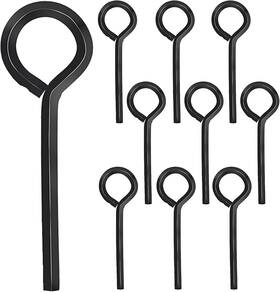 Lzc8vzxq Sliverdew 543965 2 10 Pack 1/8 Inch Hex Dogging Key With Loop Keychain Allen Wrench For Push Bar
