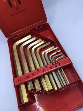 24592-5 Snap-on 11 Piece Metric Hex Key Set 2mm-12mm Very Nice