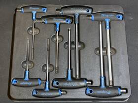 Snap-on Awsgm10d Snap-on Metric T-handle Hex Key Set 8-piece Cushion Grip With Tray