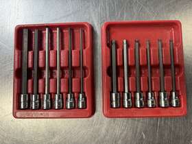 Snap-on Pakty136 Set Of 3/8 Inch Drive Sae Long Ball Hex Bit Socket - 12 Pcs