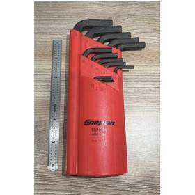 Sn1094 Snap-on Metric 1.5-10mm L-shaped Hex Key Set 10pc Red Holder