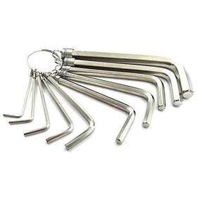 Sport Art 022300011579 10 Pcs Allen Wrench Hex Key Set With Keychain Bike Repair Tool L Sh