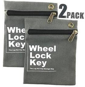 Wlkb-000 Srrb 2pack Wheel Lock Key Storage Pouch Canvas 2 Pack