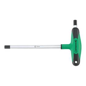 Stahlwille 018754135318 T-handle Hexagon Key Wrench With Tips Chrome Vanadium Matt Plated H