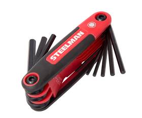 Steelman 099198419299 Portable Folding Hex Key Wrench Multi-tool Standard Sae Set Includes 5/64