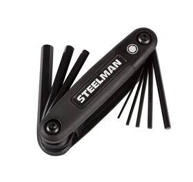 Steelman 099198419305 Portable Folding Hex Key Wrench Metric Multitool Set Includes 1.5 2 2.5 3 4 5 6