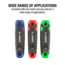 98525f Sunex Sae/metric/torx 25 Piece Folding Hex Key Set 1.5mm-8mm