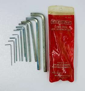 L900 Superior Tools Vintage Tool 11pcs Long Arm Hex Wrench Set Made In Usa T1