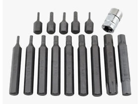 98016 Sure Bilt Star Bit Set 15 Piece Part #98016 New Sealed Package 3/8inch Drive Adapter