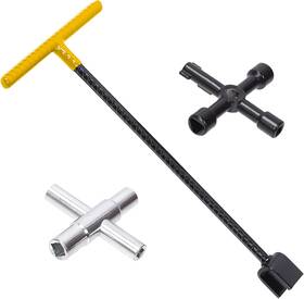 S2677 Swpeet 3pcs Water Meter Key Wrench And 4-way Sillcock With Multi Functiona