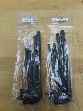 Te11l T&e Tools 2 X 11-pc Long Handle Metric Allen Wrench Sets Taiwan 1.3-10 Mm