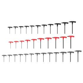 T6-t50 Tekton 445043096086 Flat End Hex And Star T-handle Key Set 34-piece 5/64-3/8 Inch 2-10 Mm
