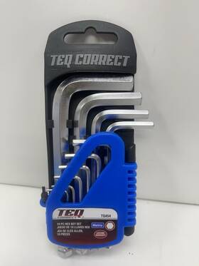 Tq454 Teq Correct 10 Pc Hex Key Set