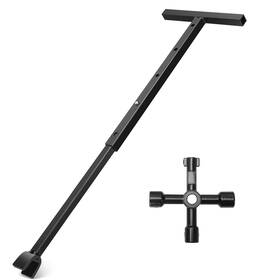 Tfmuzert 647535760414 Water Meter Key 29 Inch With 4-way Utility Adjustable Length T-handle Wa