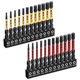 Tgftgf 445009332388 Impact Hex Head Allen Wrench Drill Bit Set 24pcs 2-inch Metric And Sae Premiu
