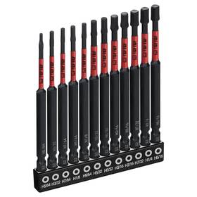 7003100h-12b-1 Tgftgf Impact Hex Head Allen Wrench Drill Bit Set 12pcs 4 Inch Sae Red