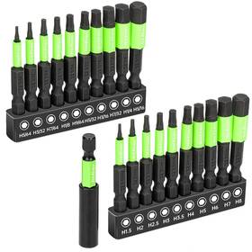 Tl1065 Thinklearn Impact Hex Head Allen Wrench Drill Bit Set 20 1pcs Green-hex-shank Bits