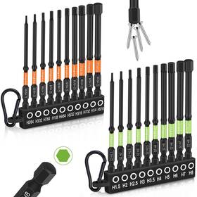 Tl1093 Thinklearn Allen Wrench Drill Bit Set For Impact Drivers 20pcs Hex 4 Inch