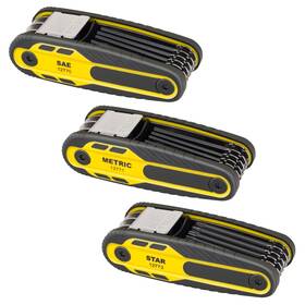 12773 Titan 24-piece Folding Allen Wrench Set Metric Sae And Star Locking Hex Key