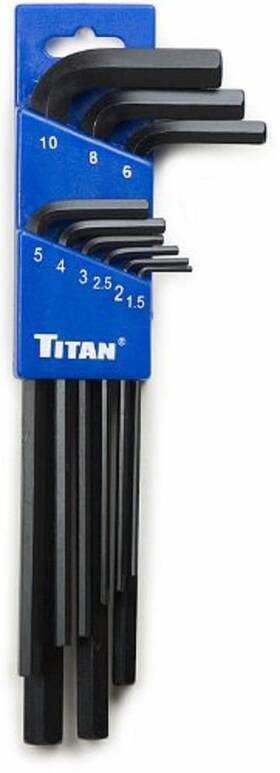 Titan 802090127199 12719 Metric Long Arm Hex Key Set - 9 Piece