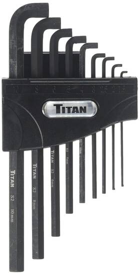 Tit12738 Titan 802090127380 Star Asia 9 Piece Metric Low Profile Hex Key Set