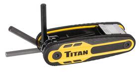 Titan 802090127717 12771 8-piece Locking Folding Metric Hex Key Set