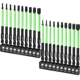 83575523 Tleep 20 X Metric And Sae Allen Wrench Drill Bit Set 1/4 Inch Hex Shank 4 Long Impact