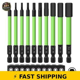 Tonsiki 730881637773 10pcs Allen Wrench Drill Bit Set 1/4 Inch Hex Shank