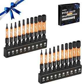 01001025 Toolant Stocking Stuffers For Men Impact Hex Head 20pcs Bits Gifts