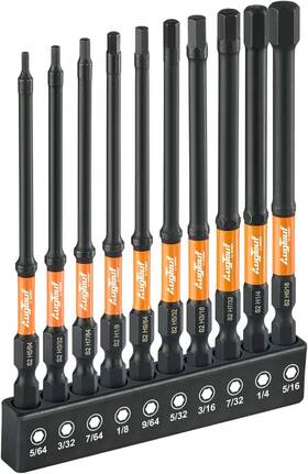 01066002 Toolant Impact Hex Head Allen Wrench Drill Bit Set 10pcs Sae 4