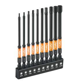 Ta01066002 Toolant Impact Hex Head Allen Wrench Drill Bit Set 10pcs 5/64 Inch -5/16