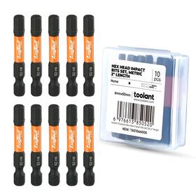 Ta01066005 Toolant 6mm Impact Hex Bits Set 10pcs 1/4 Inch Hex-shank Allen Wrench