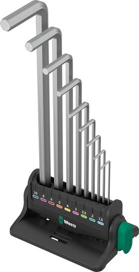 05022102001 Tools 950/9 Hex-plus 8 L-key Set Metric Chrome-plated 9 Pieces