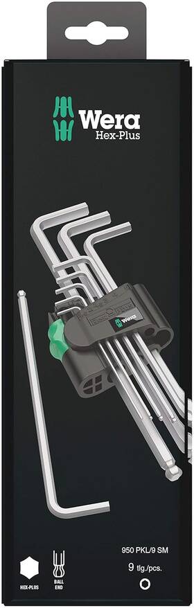 5073391001 Tools Wer073391 Hexagon 950 Pkl/9 Sb L-key Set Blacklaser Ballpoint Hex Key 9 Pi