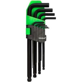Wds6394 Toolzilla Heavy Duty Long Arm Ball End Hex Key Set 9 Pieces