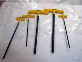 Top Parts 372311318908 Tip Ball End T-handle Set Of 5 9/64 3/16 5/32 5/16 3/8 Yellow