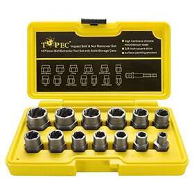 Topec 438083848495 Impact Bolt And Nut Remover Set 13 1 Pieces Drive Extractor So