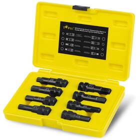 T8056 Topec Outside 8pcs Locking Lug Master Key Set Sae/metric Disassembly Sleeve