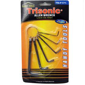 Atb-ts-f171-1pc Trisonic 6pc Hex Key Allen Wrench Set Mechanic Screwdriver Bike L Shape Tool 1/16 Inch - 1/4